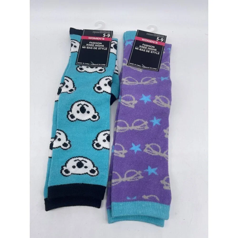 NWT Unbranded Women’s Fashion Knee High Socks Size 5-9 (2 pairs)